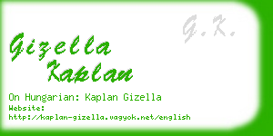 gizella kaplan business card